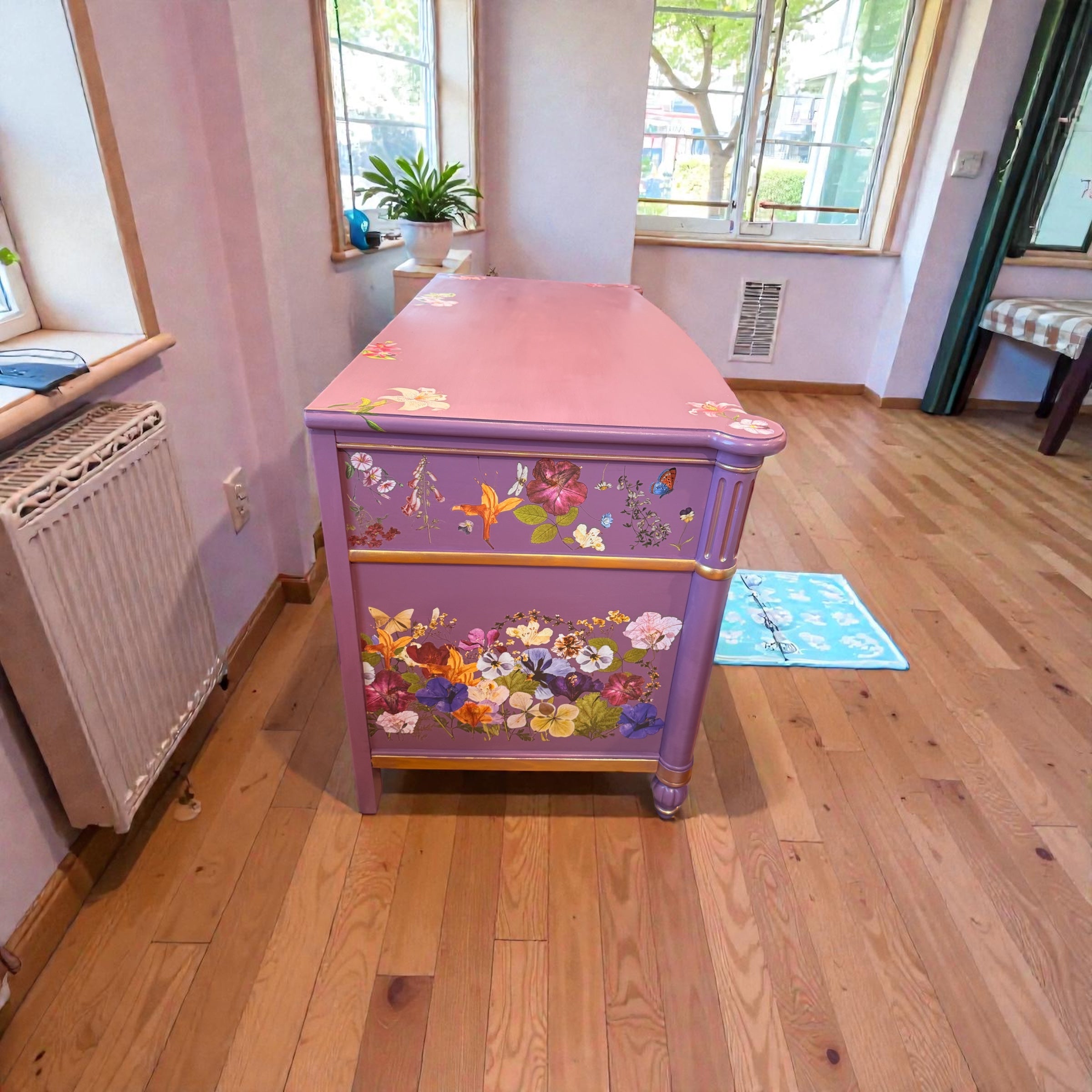 Custom made desk, chair and nightstand by Stanley Furniture